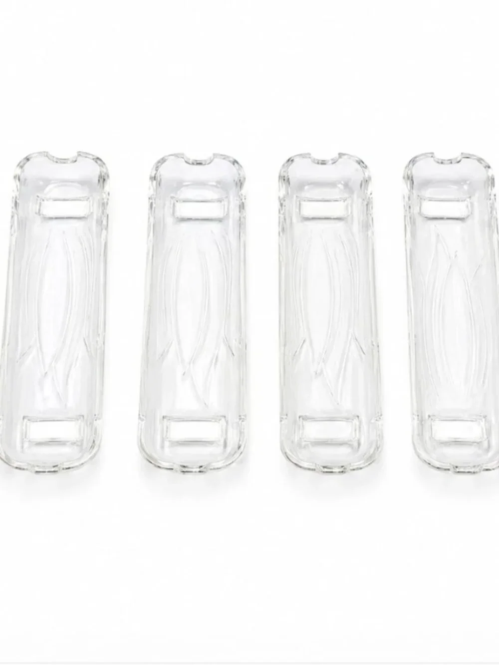 Vintage Clear Glass Corn on the Cob Dishes Set of 6 Corn Plates 8.75